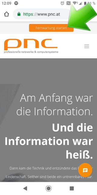 PNC Fernwartung starten